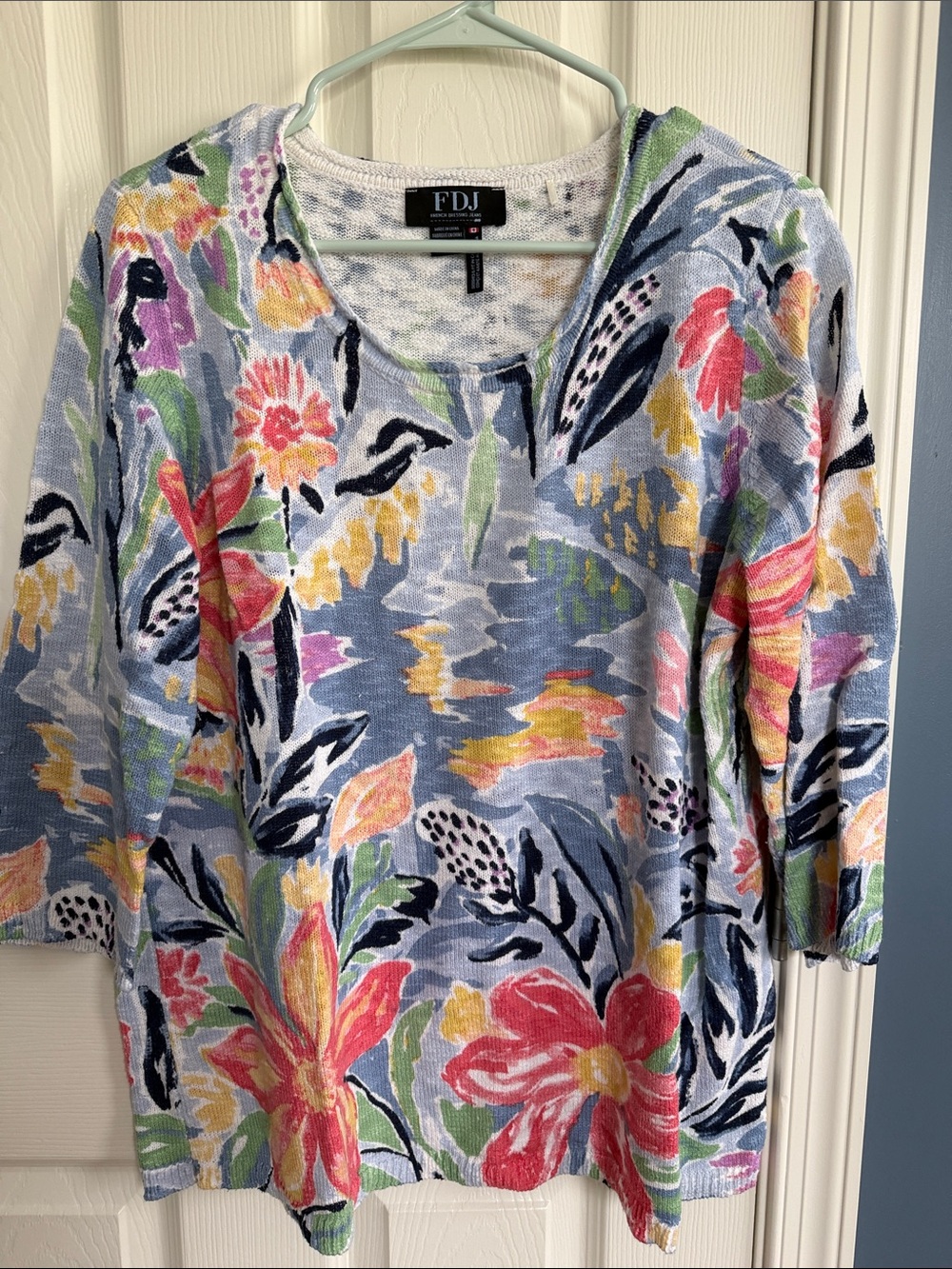 FDJ (French Dressing Jeans) Floral Scoop Neck Sweater – Multicolor